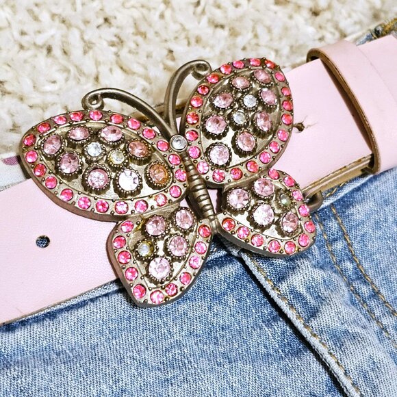 Skirt. Denim Pink Yellow Multi Tiered Floral Pattern. Upcycled Girls Size 10 GUC - Picture 7 of 16